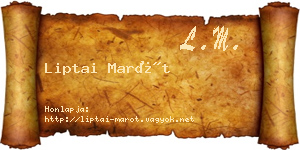 Liptai Marót névjegykártya